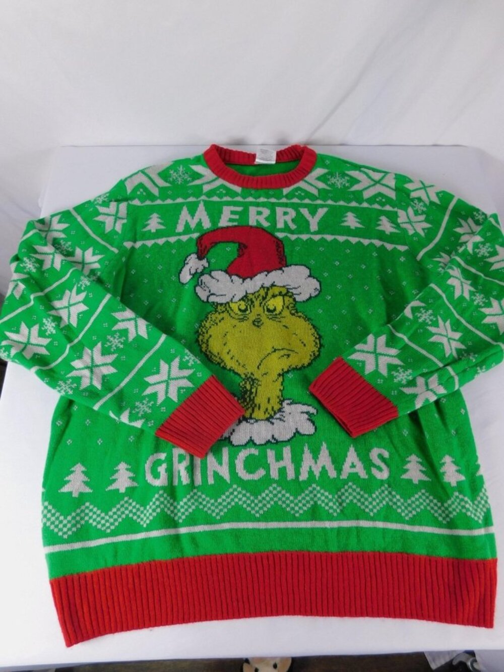 The Grinch Sweater Mens 2XL Green Merry Grinchmas Christmas Pullover Knit